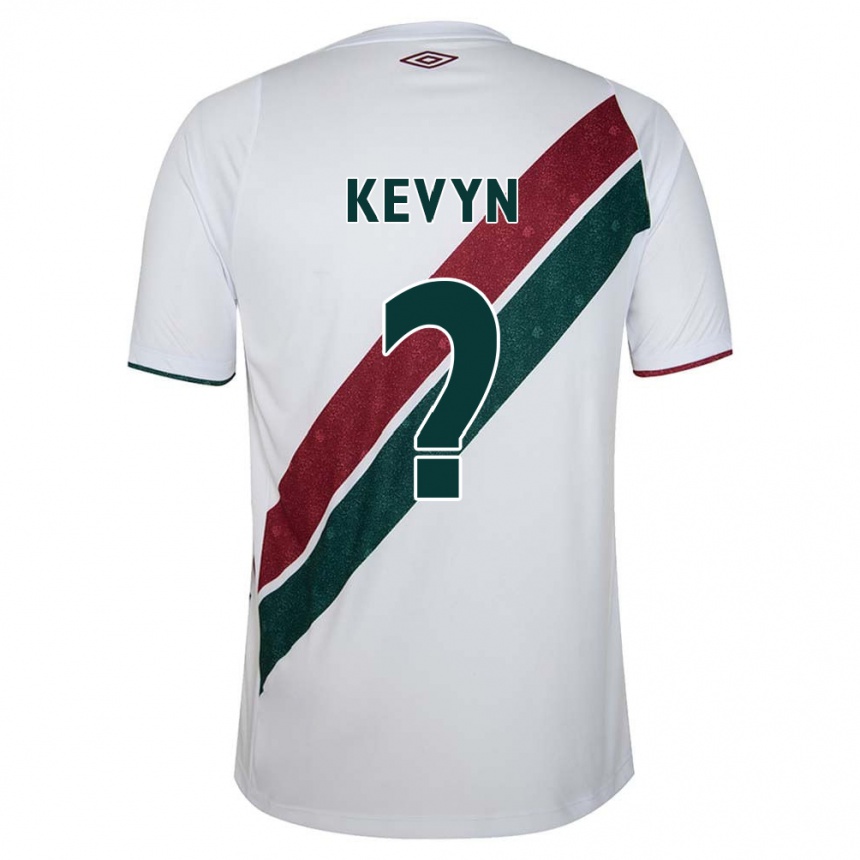 Gyermek Labdarúgás Kevyn #0 Fehér Zöld Barna Idegenbeli Jersey 2024/25 Mez Póló Ing