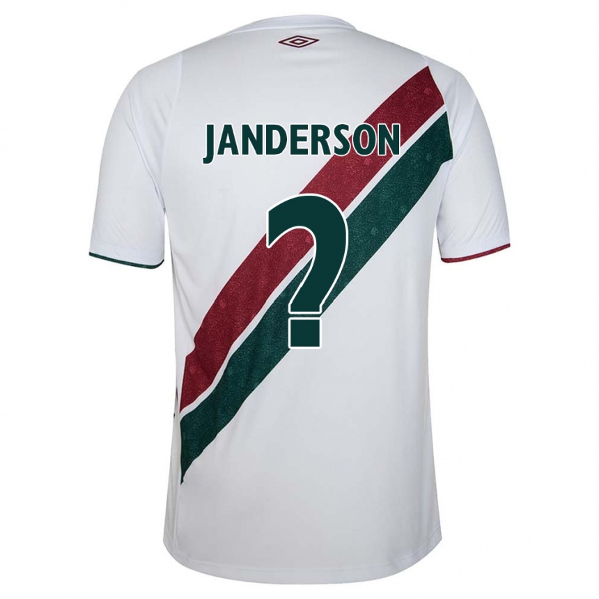 Gyermek Labdarúgás Janderson #0 Fehér Zöld Barna Idegenbeli Jersey 2024/25 Mez Póló Ing