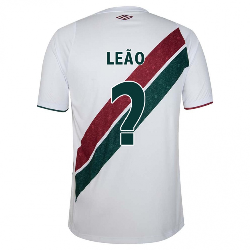 Gyermek Labdarúgás Caio Leão #0 Fehér Zöld Barna Idegenbeli Jersey 2024/25 Mez Póló Ing