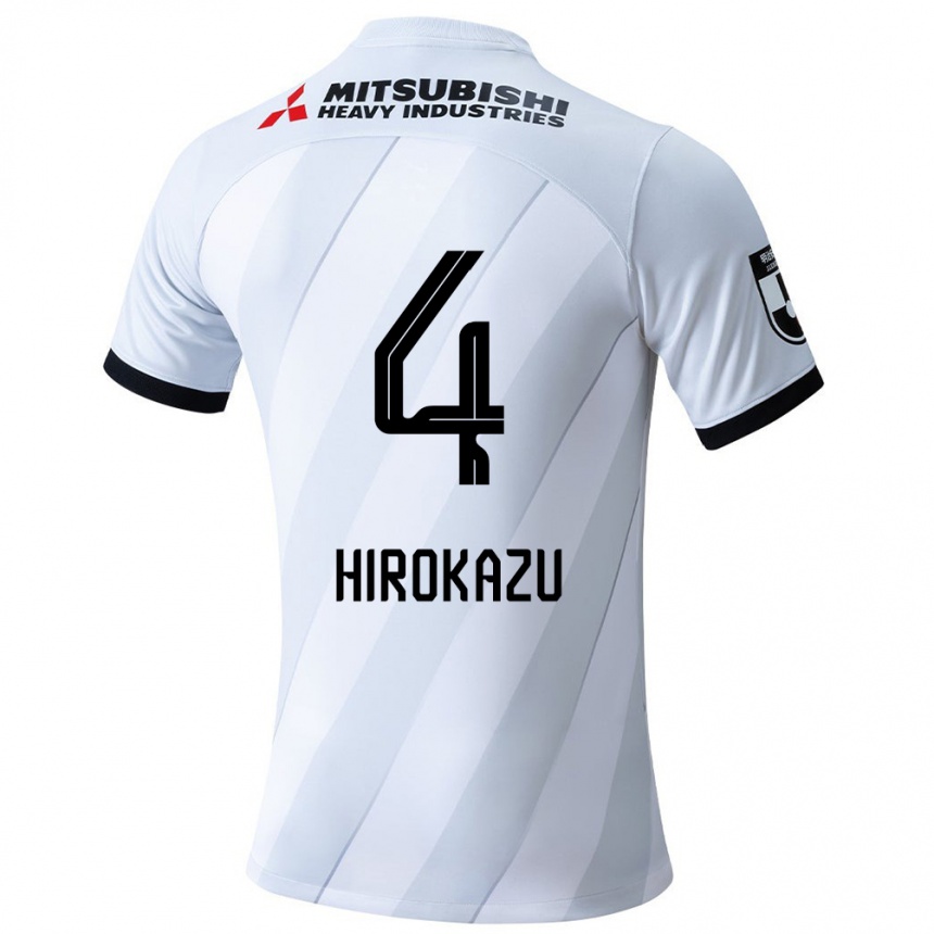 Gyermek Labdarúgás Hirokazu Ishihara #4 Fehér Szürke Idegenbeli Jersey 2024/25 Mez Póló Ing