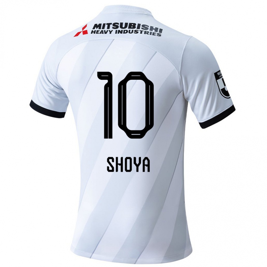 Gyermek Labdarúgás Shoya Nakajima #10 Fehér Szürke Idegenbeli Jersey 2024/25 Mez Póló Ing