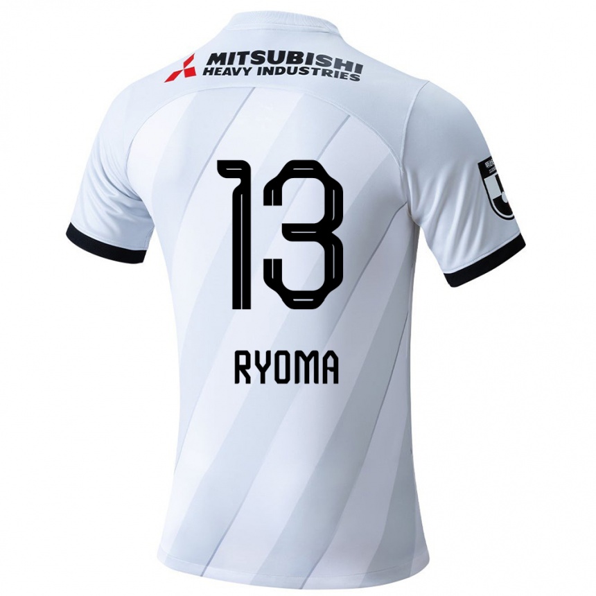 Gyermek Labdarúgás Ryoma Watanabe #13 Fehér Szürke Idegenbeli Jersey 2024/25 Mez Póló Ing