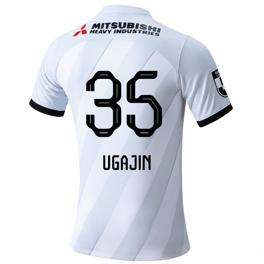 Gyermek Labdarúgás Tomoya Ugajin #35 Fehér Szürke Idegenbeli Jersey 2024/25 Mez Póló Ing