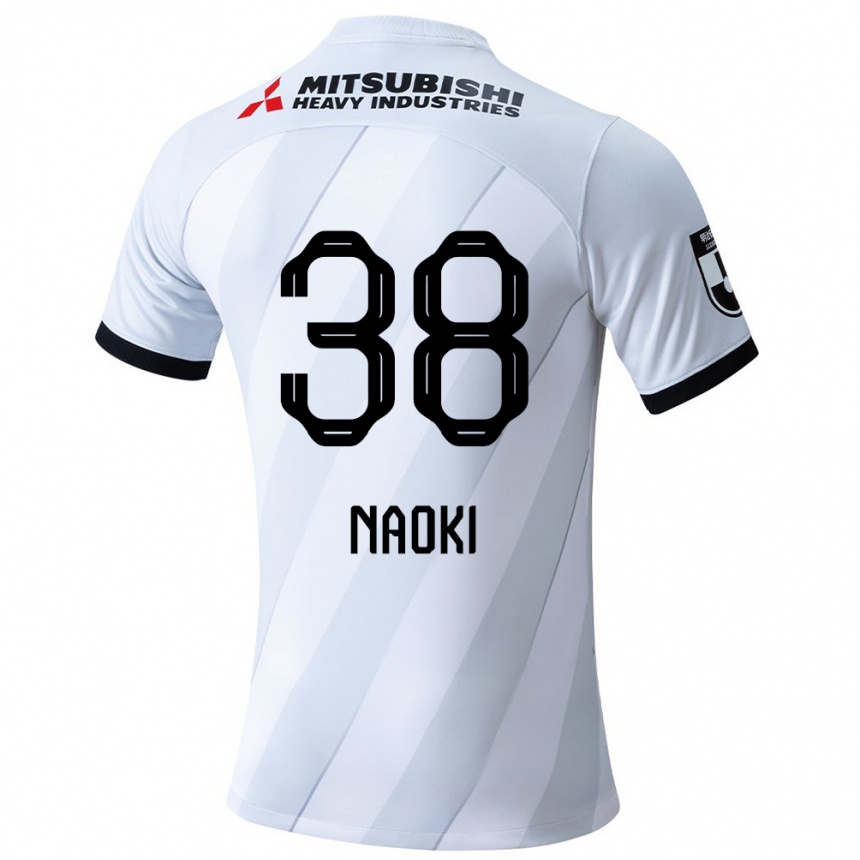 Gyermek Labdarúgás Naoki Maeda #38 Fehér Szürke Idegenbeli Jersey 2024/25 Mez Póló Ing