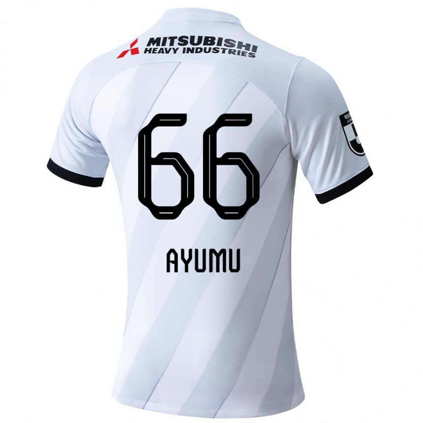 Gyermek Labdarúgás Ayumu Ohata #66 Fehér Szürke Idegenbeli Jersey 2024/25 Mez Póló Ing