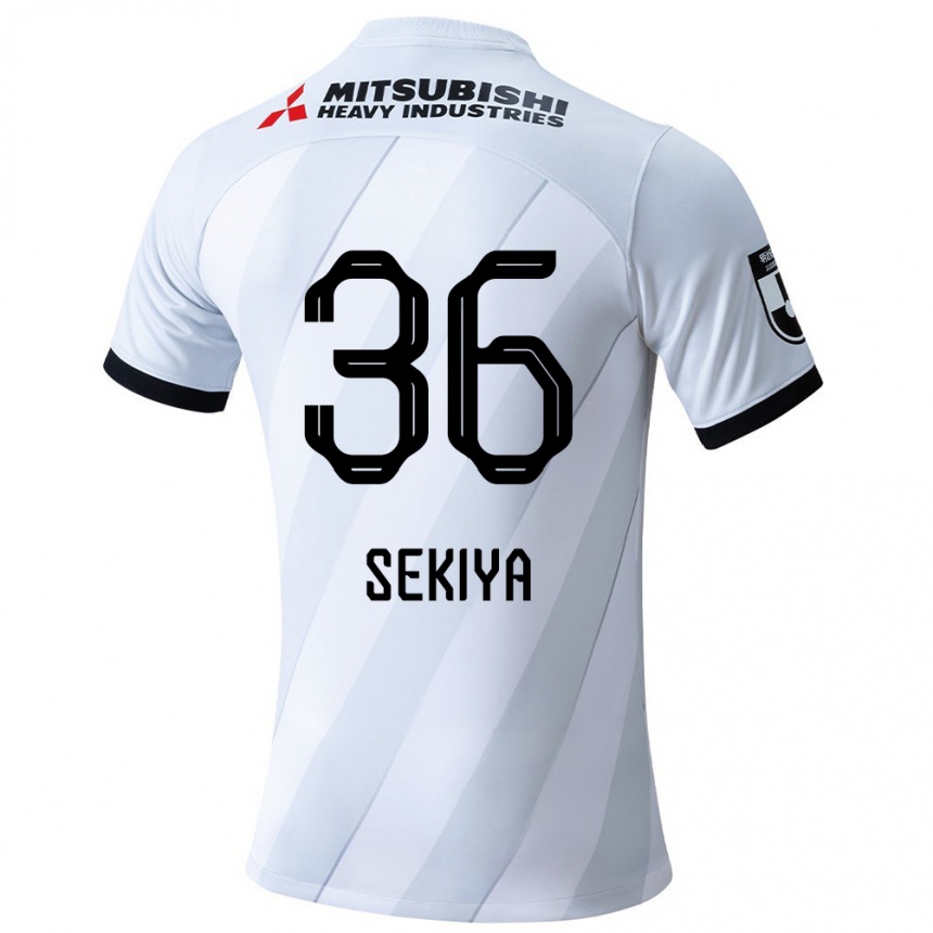 Gyermek Labdarúgás Hikaru Sekiya #36 Fehér Szürke Idegenbeli Jersey 2024/25 Mez Póló Ing