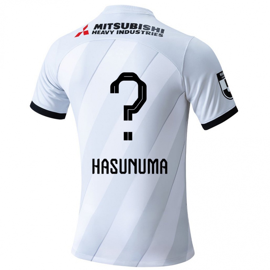 Gyermek Labdarúgás Shunsuke Hasunuma #0 Fehér Szürke Idegenbeli Jersey 2024/25 Mez Póló Ing