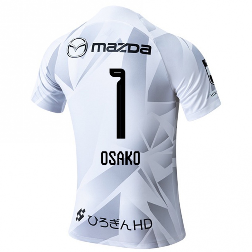 Gyermek Labdarúgás Keisuke Osako #1 Fehér Szürke Fekete Idegenbeli Jersey 2024/25 Mez Póló Ing