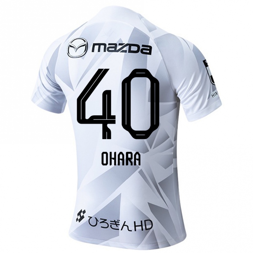 Gyermek Labdarúgás Motoki Ohara #40 Fehér Szürke Fekete Idegenbeli Jersey 2024/25 Mez Póló Ing