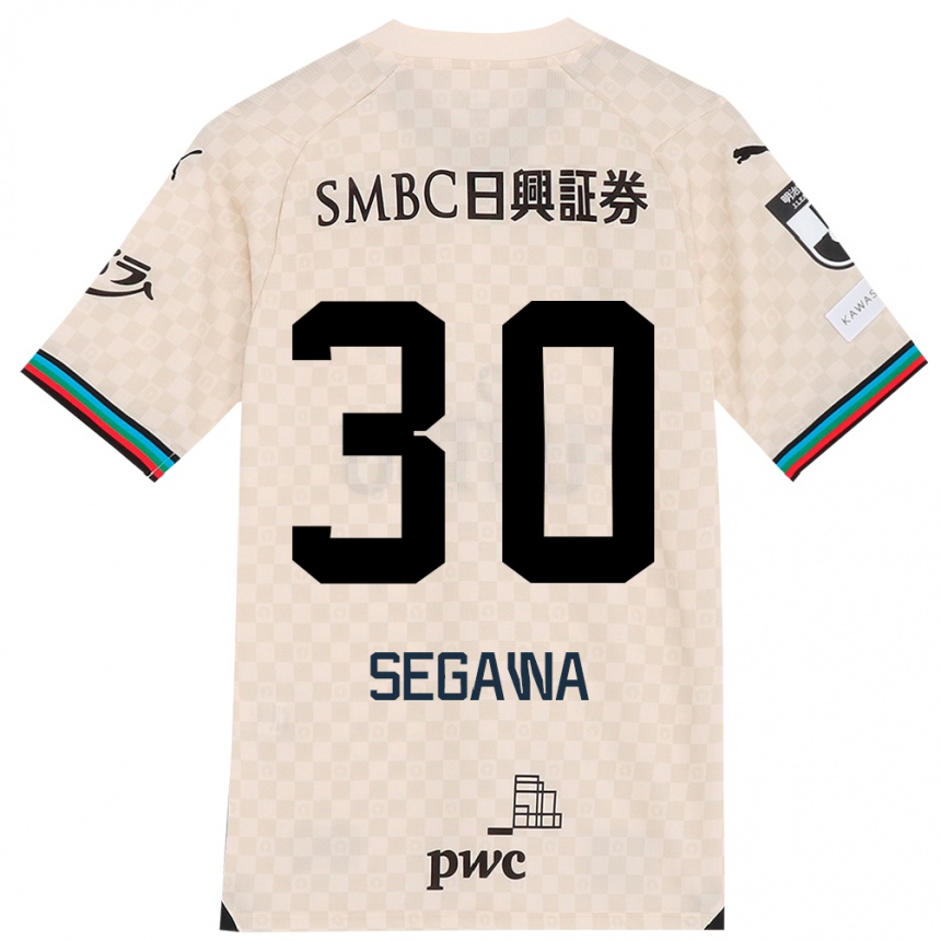 Gyermek Labdarúgás Yusuke Segawa #30 Fehér Szürke Idegenbeli Jersey 2024/25 Mez Póló Ing