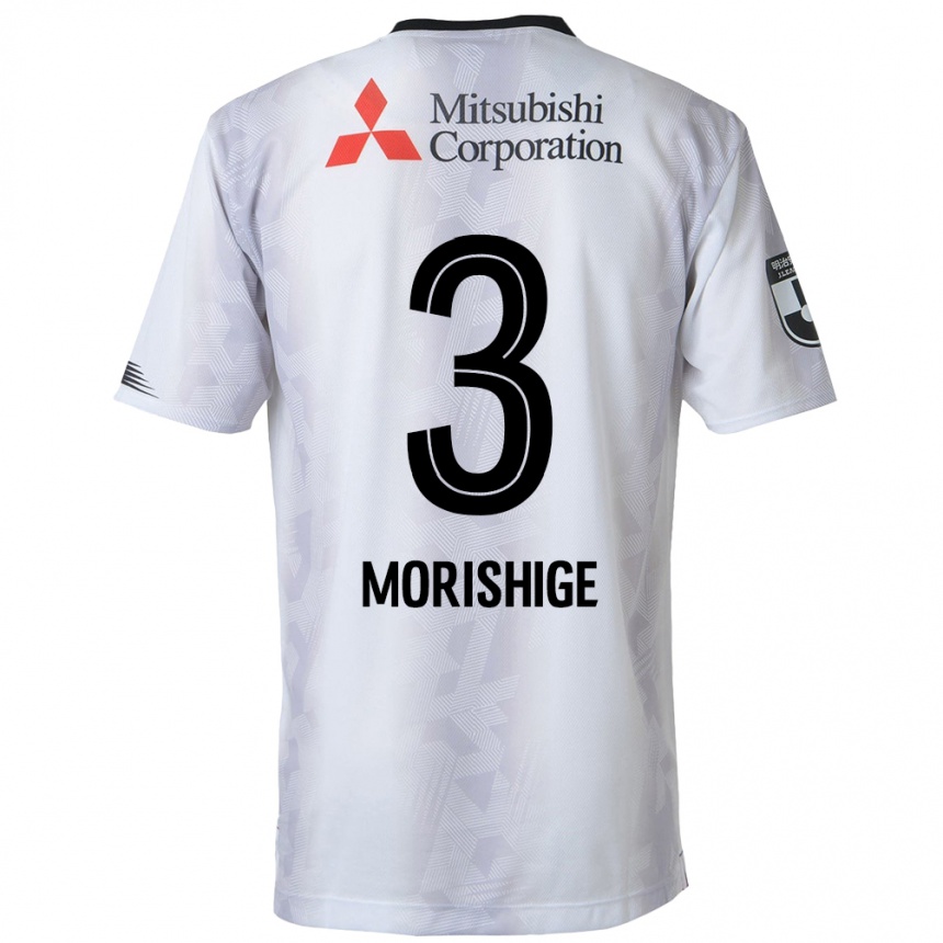 Gyermek Labdarúgás Masato Morishige #3 Fehér Fekete Idegenbeli Jersey 2024/25 Mez Póló Ing