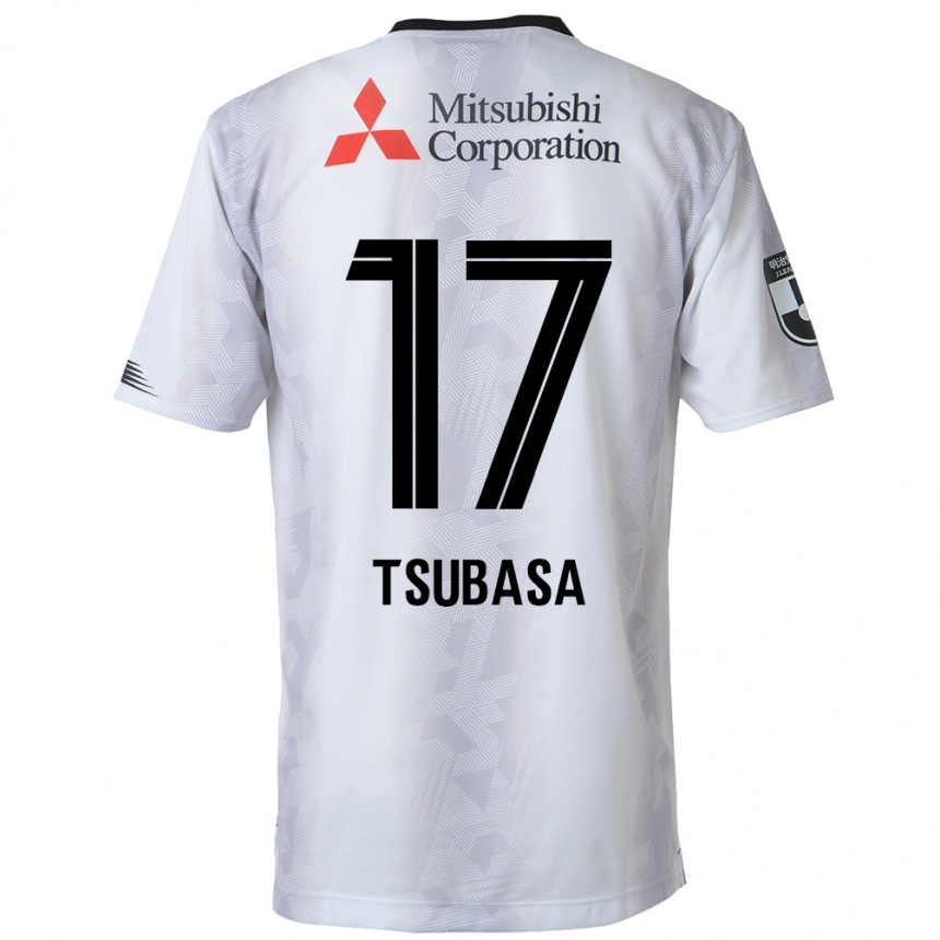 Gyermek Labdarúgás Tsubasa Terayama #17 Fehér Fekete Idegenbeli Jersey 2024/25 Mez Póló Ing