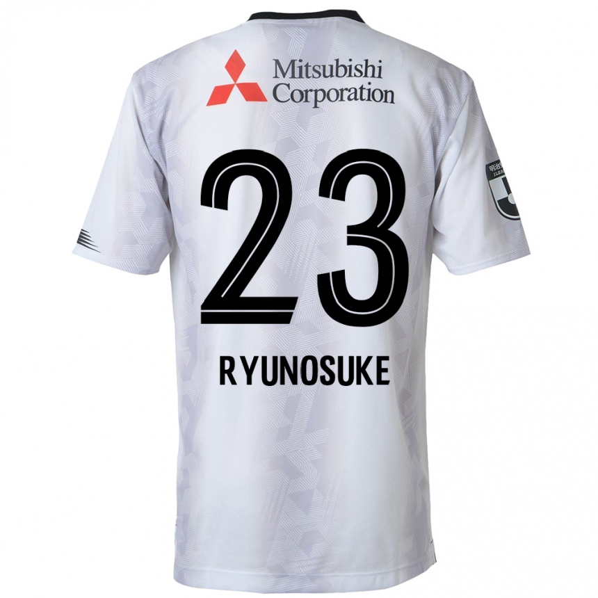 Gyermek Labdarúgás Ryunosuke Sato #23 Fehér Fekete Idegenbeli Jersey 2024/25 Mez Póló Ing