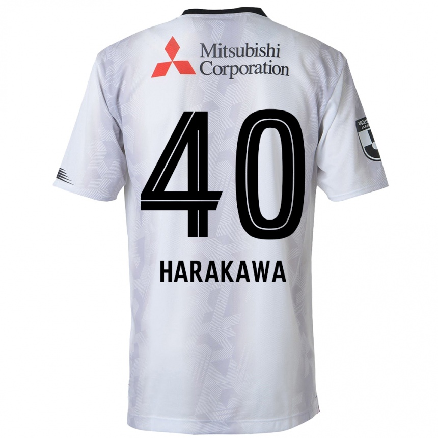 Gyermek Labdarúgás Riki Harakawa #40 Fehér Fekete Idegenbeli Jersey 2024/25 Mez Póló Ing