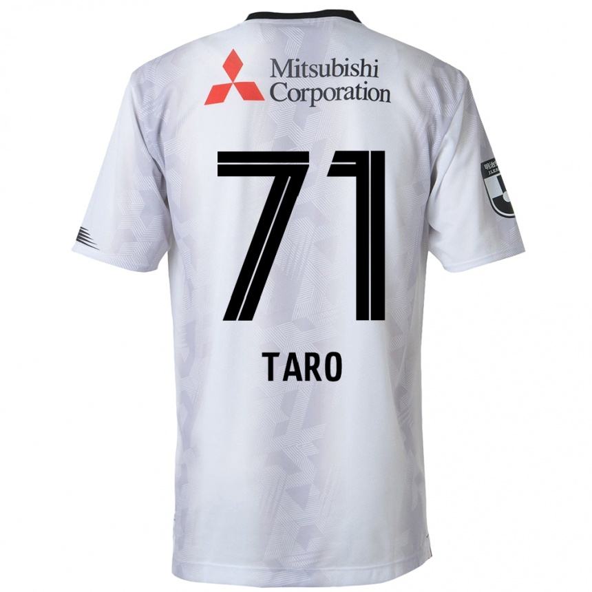 Gyermek Labdarúgás Ryotaro Araki #71 Fehér Fekete Idegenbeli Jersey 2024/25 Mez Póló Ing