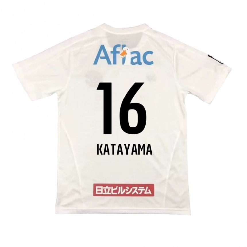 Gyermek Labdarúgás Eiichi Katayama #16 Fehér Fekete Idegenbeli Jersey 2024/25 Mez Póló Ing