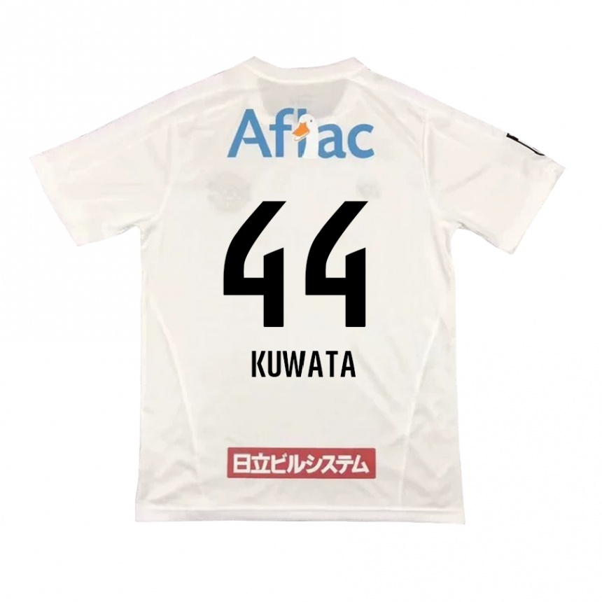 Gyermek Labdarúgás Taisei Kuwata #44 Fehér Fekete Idegenbeli Jersey 2024/25 Mez Póló Ing