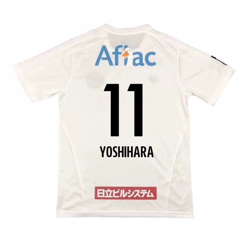 Gyermek Labdarúgás Futo Yoshihara #11 Fehér Fekete Idegenbeli Jersey 2024/25 Mez Póló Ing