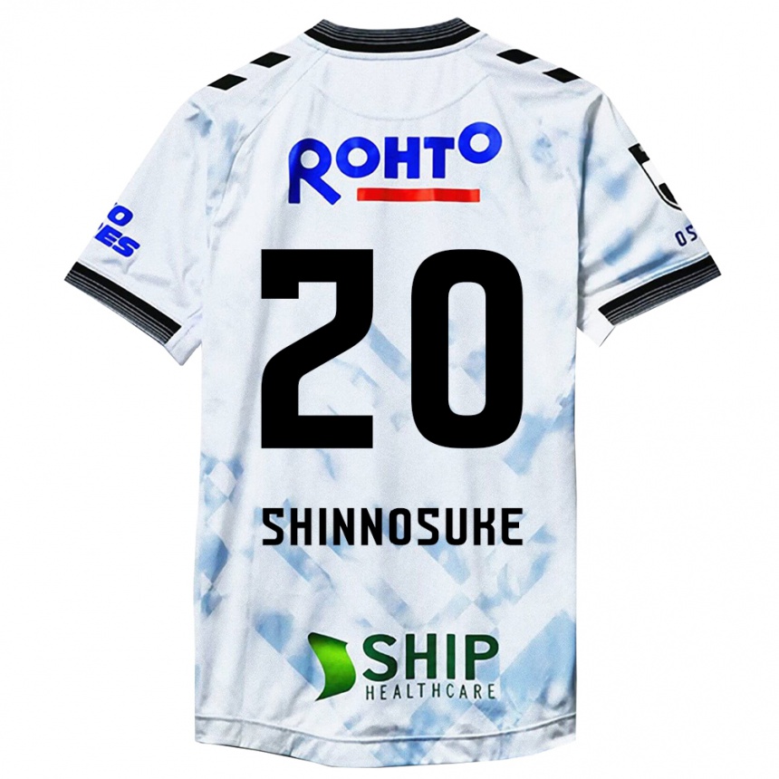 Gyermek Labdarúgás Shinnosuke Nakatani #20 Fehér Fekete Idegenbeli Jersey 2024/25 Mez Póló Ing