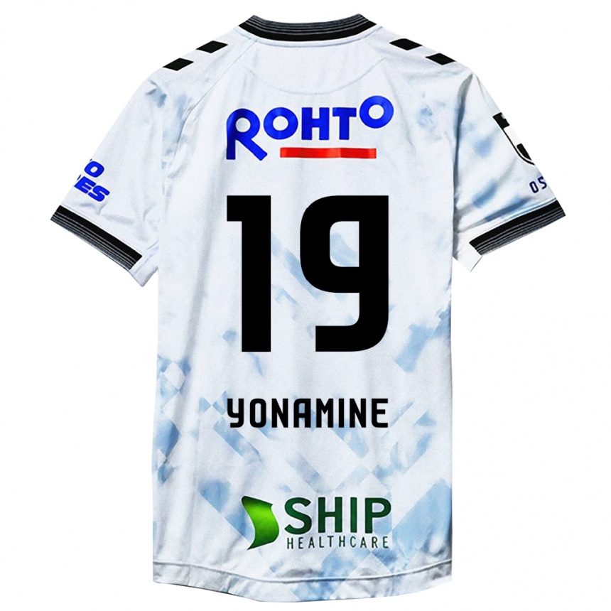 Gyermek Labdarúgás Kotaro Yonamine #19 Fehér Fekete Idegenbeli Jersey 2024/25 Mez Póló Ing