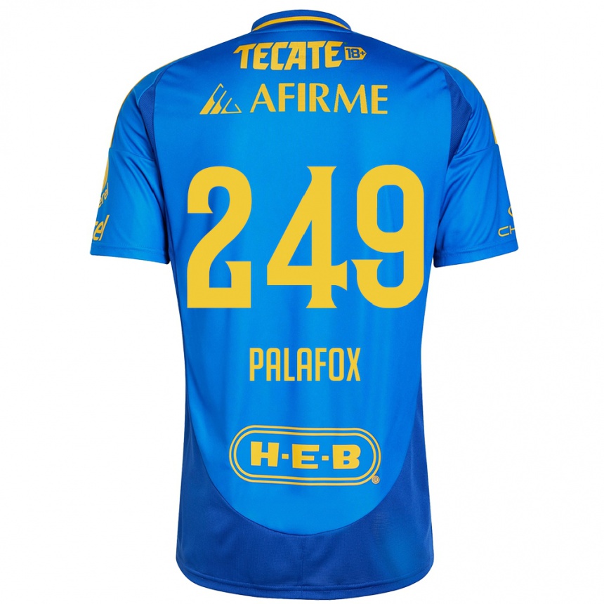 Gyermek Labdarúgás José Palafox #249 Kék Sárga Idegenbeli Jersey 2024/25 Mez Póló Ing