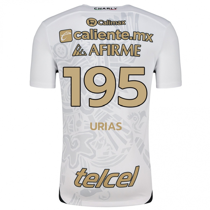 Gyermek Labdarúgás Héctor Urías #195 Fehér Fekete Idegenbeli Jersey 2024/25 Mez Póló Ing