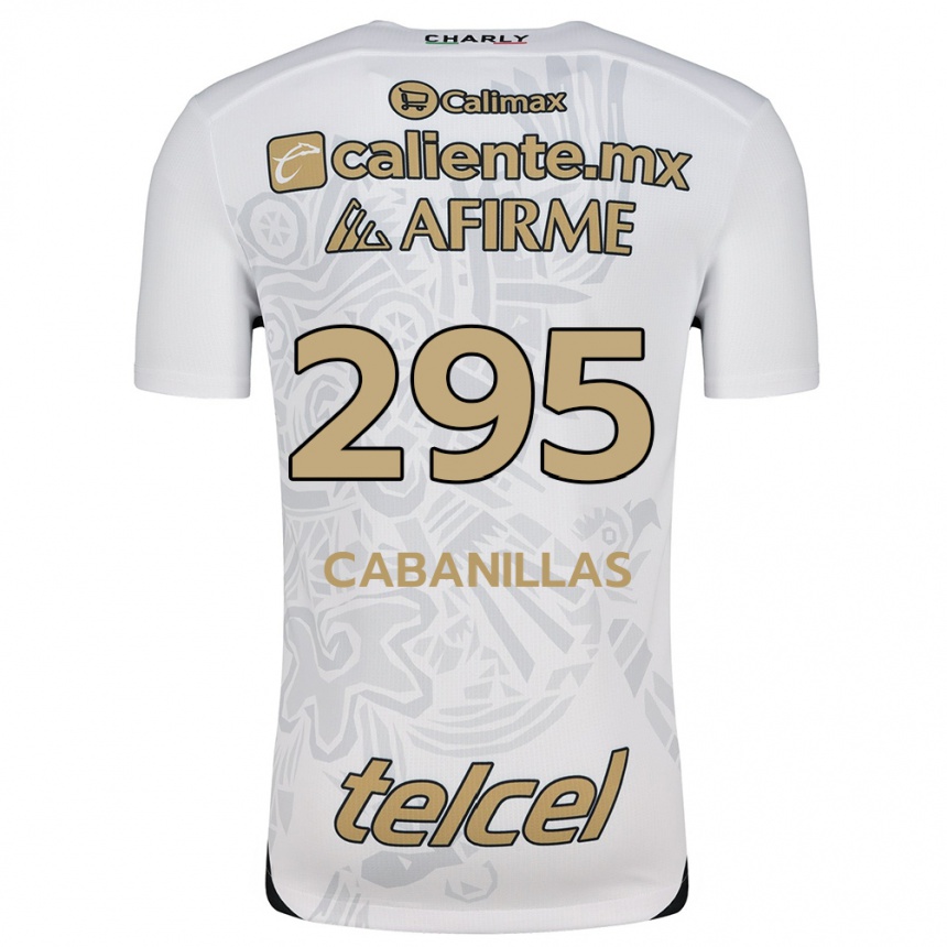 Gyermek Labdarúgás Osvaldo Cabanillas #295 Fehér Fekete Idegenbeli Jersey 2024/25 Mez Póló Ing