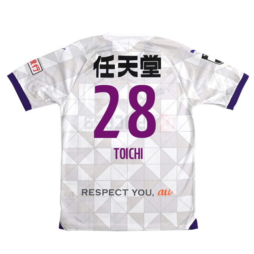 Gyermek Labdarúgás Toichi Suzuki #28 Fehér Lila Idegenbeli Jersey 2024/25 Mez Póló Ing