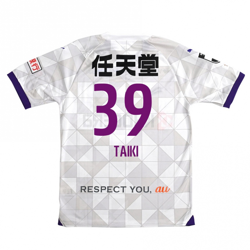 Gyermek Labdarúgás Taiki Hirato #39 Fehér Lila Idegenbeli Jersey 2024/25 Mez Póló Ing