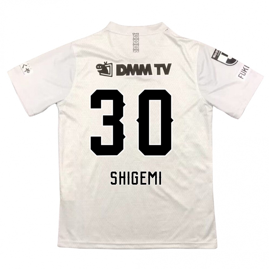 Gyermek Labdarúgás Masato Shigemi #30 Szürke Fekete Idegenbeli Jersey 2024/25 Mez Póló Ing