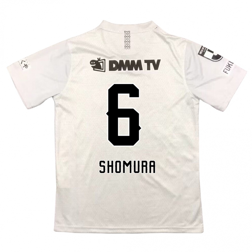 Gyermek Labdarúgás Tomoki Shomura #6 Szürke Fekete Idegenbeli Jersey 2024/25 Mez Póló Ing