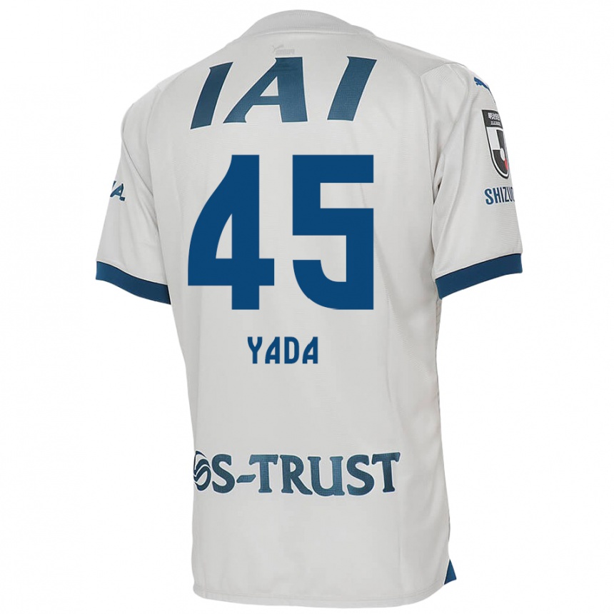 Gyermek Labdarúgás Ryunosuke Yada #45 Fehér Kék Idegenbeli Jersey 2024/25 Mez Póló Ing