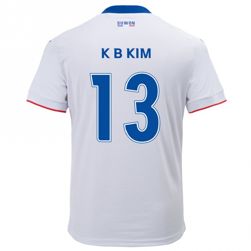 Gyermek Labdarúgás Bo-Kyung Kim #13 Fehér Kék Idegenbeli Jersey 2024/25 Mez Póló Ing