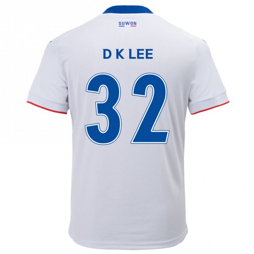 Gyermek Labdarúgás Kyu-Dong Lee #32 Fehér Kék Idegenbeli Jersey 2024/25 Mez Póló Ing