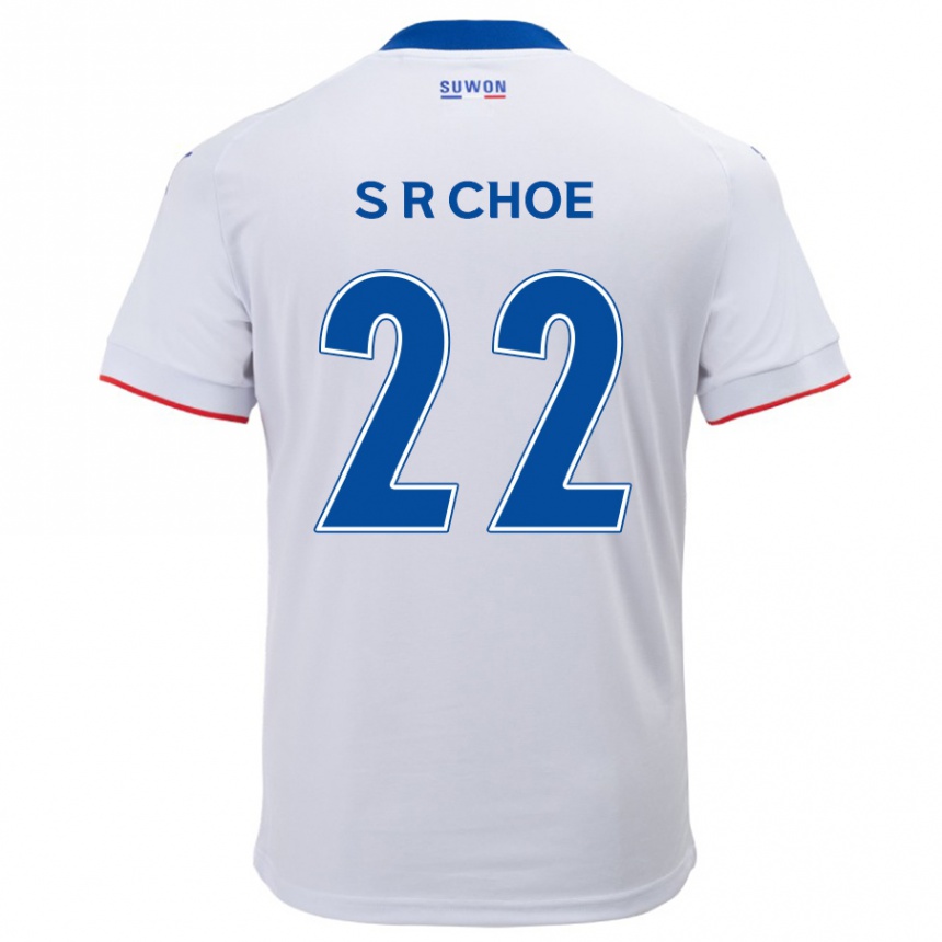 Gyermek Labdarúgás Ryun-Seong Choe #22 Fehér Kék Idegenbeli Jersey 2024/25 Mez Póló Ing