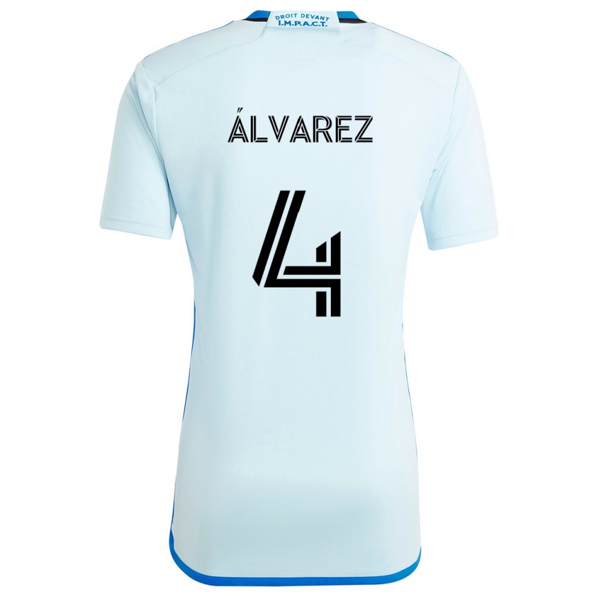 Gyermek Labdarúgás Fernando Álvarez #4 Jégkék Idegenbeli Jersey 2024/25 Mez Póló Ing