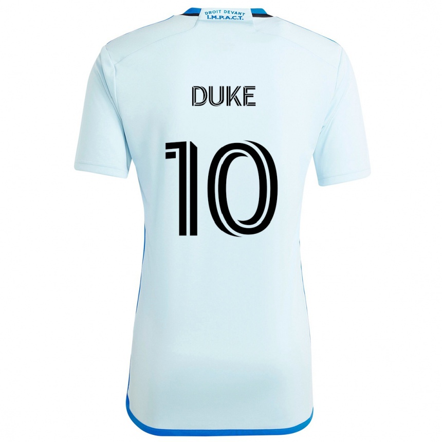 Gyermek Labdarúgás Bryce Duke #10 Jégkék Idegenbeli Jersey 2024/25 Mez Póló Ing