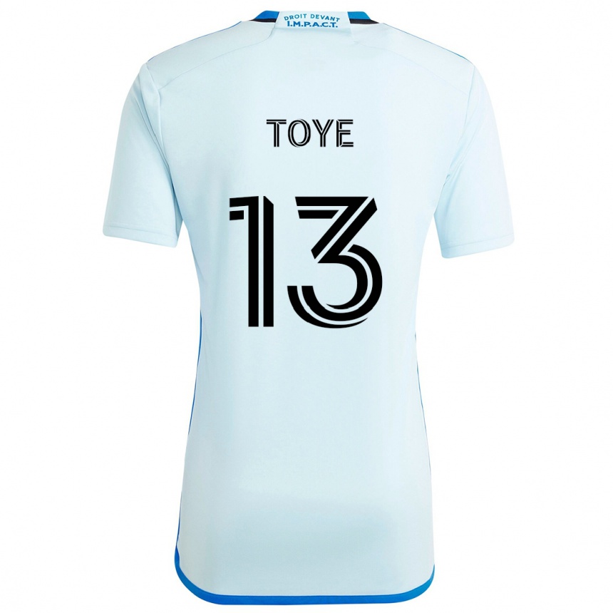 Gyermek Labdarúgás Mason Toye #13 Jégkék Idegenbeli Jersey 2024/25 Mez Póló Ing