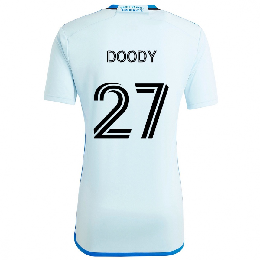 Gyermek Labdarúgás Grayson Doody #27 Jégkék Idegenbeli Jersey 2024/25 Mez Póló Ing