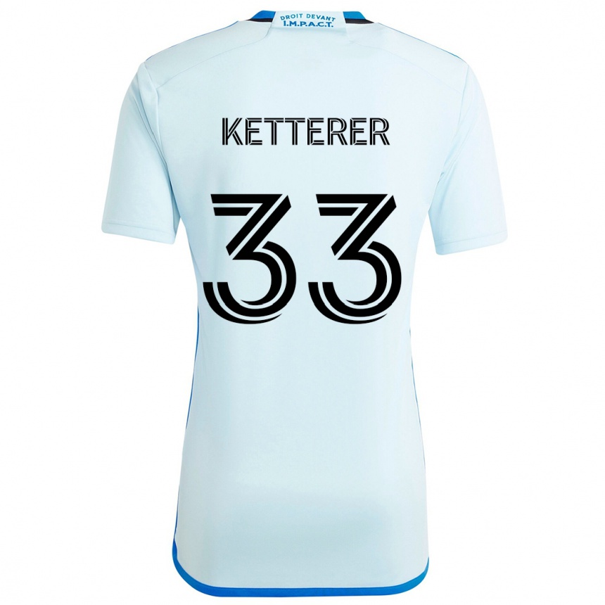 Gyermek Labdarúgás Logan Ketterer #33 Jégkék Idegenbeli Jersey 2024/25 Mez Póló Ing