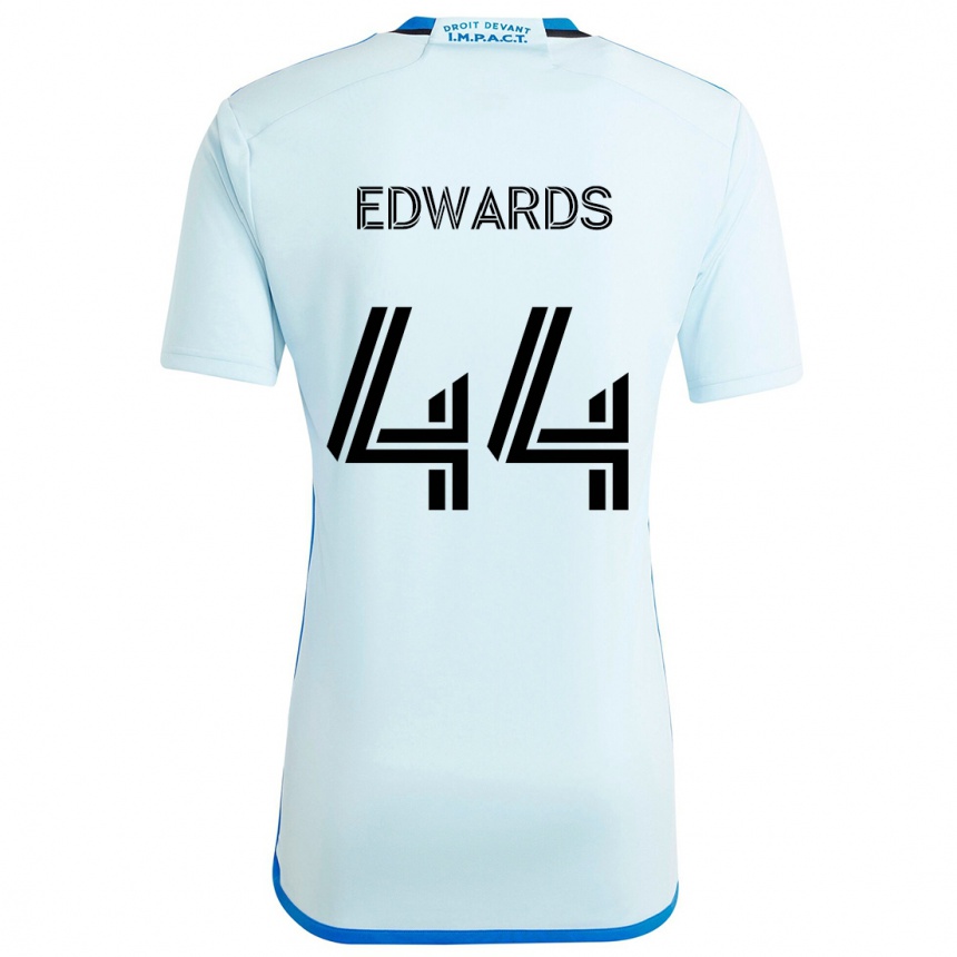 Gyermek Labdarúgás Raheem Edwards #44 Jégkék Idegenbeli Jersey 2024/25 Mez Póló Ing