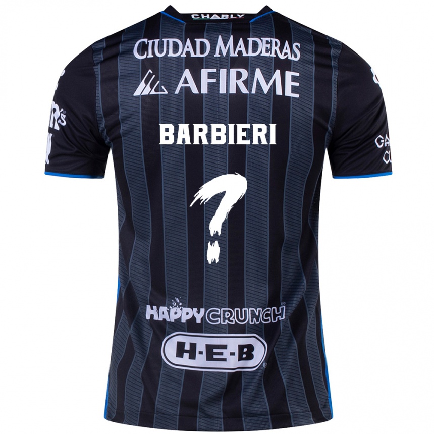 Gyermek Labdarúgás Miguel Barbieri #0 Fehér Fekete Idegenbeli Jersey 2024/25 Mez Póló Ing