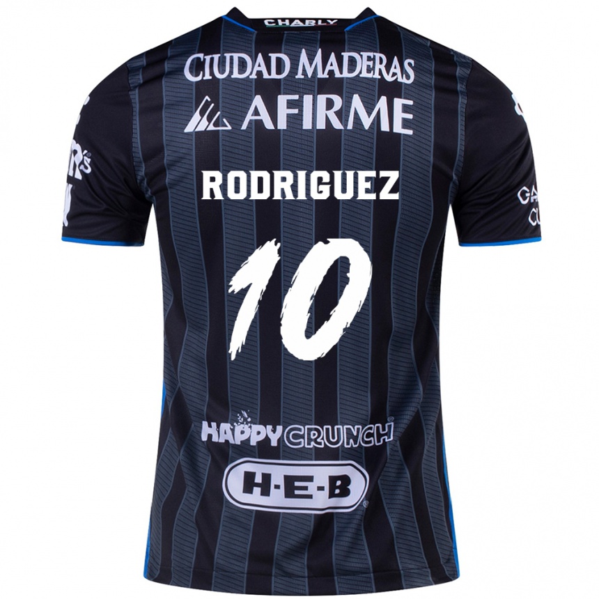 Gyermek Labdarúgás Lucas Rodríguez #10 Fehér Fekete Idegenbeli Jersey 2024/25 Mez Póló Ing