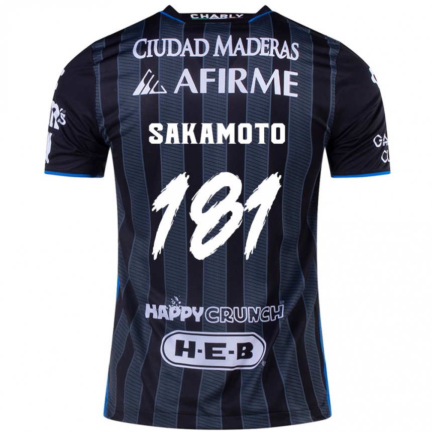 Gyermek Labdarúgás Stellan Sakamoto #181 Fehér Fekete Idegenbeli Jersey 2024/25 Mez Póló Ing