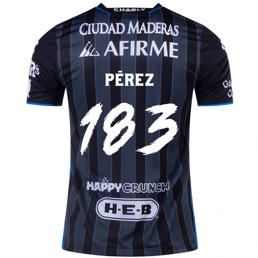 Gyermek Labdarúgás Aldahir Pérez #183 Fehér Fekete Idegenbeli Jersey 2024/25 Mez Póló Ing