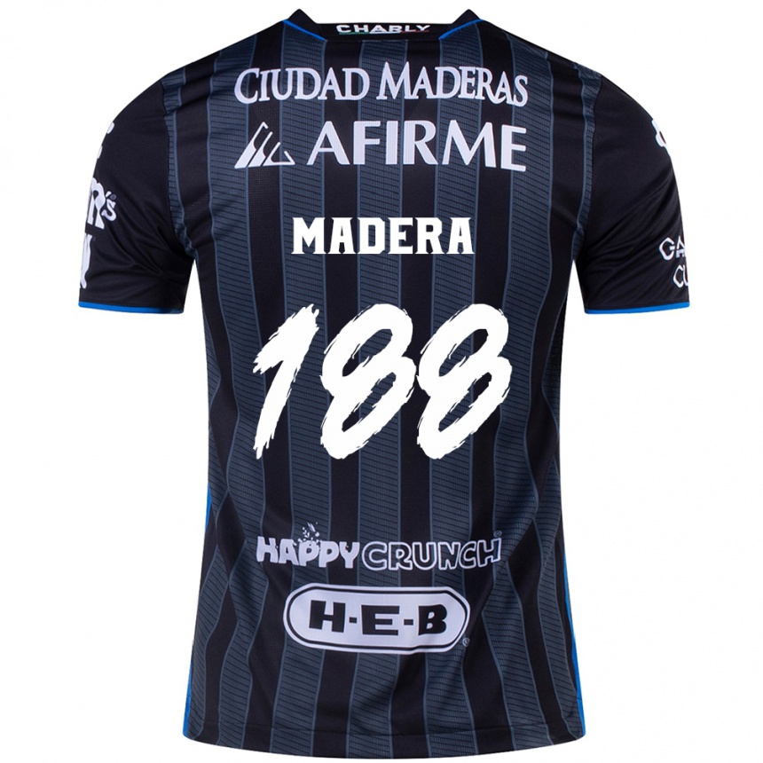 Gyermek Labdarúgás Héctor Madera #188 Fehér Fekete Idegenbeli Jersey 2024/25 Mez Póló Ing