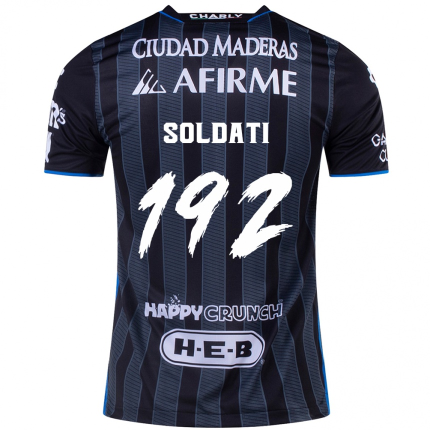 Gyermek Labdarúgás Carlo Soldati #192 Fehér Fekete Idegenbeli Jersey 2024/25 Mez Póló Ing