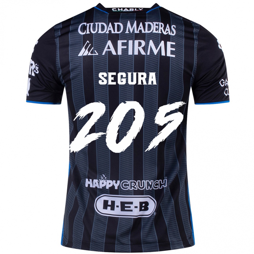 Gyermek Labdarúgás Mathías Segura #205 Fehér Fekete Idegenbeli Jersey 2024/25 Mez Póló Ing