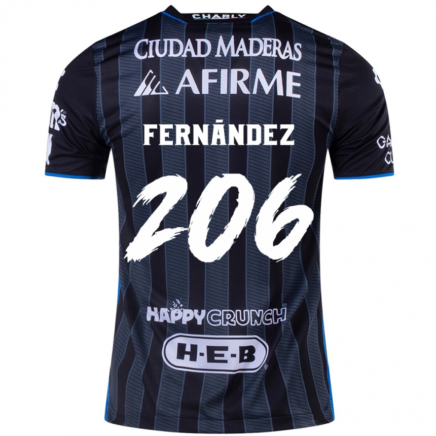 Gyermek Labdarúgás Erik Fernández #206 Fehér Fekete Idegenbeli Jersey 2024/25 Mez Póló Ing