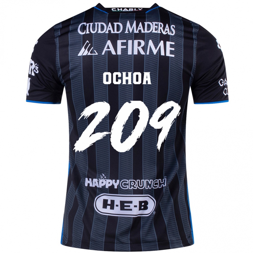 Gyermek Labdarúgás José Ochoa #209 Fehér Fekete Idegenbeli Jersey 2024/25 Mez Póló Ing